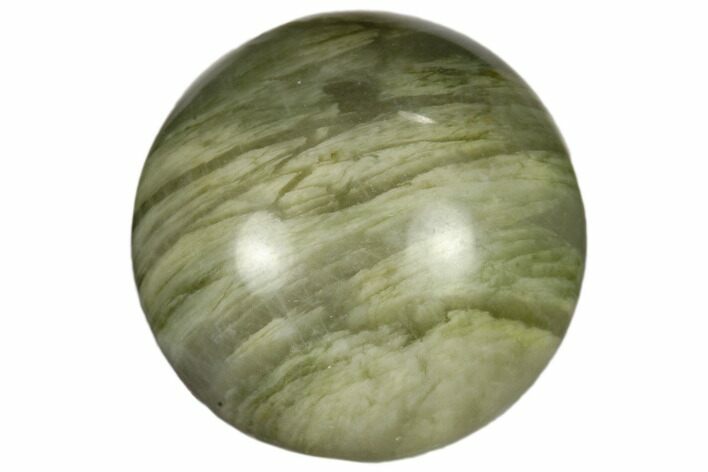 .9" Polished Green Hair Jasper Sphere - Photo 1